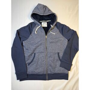 SONOMA Goods for Life Men's Fleece Lined Zip Hoodie Jacket Blue Heather Gray M